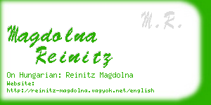 magdolna reinitz business card